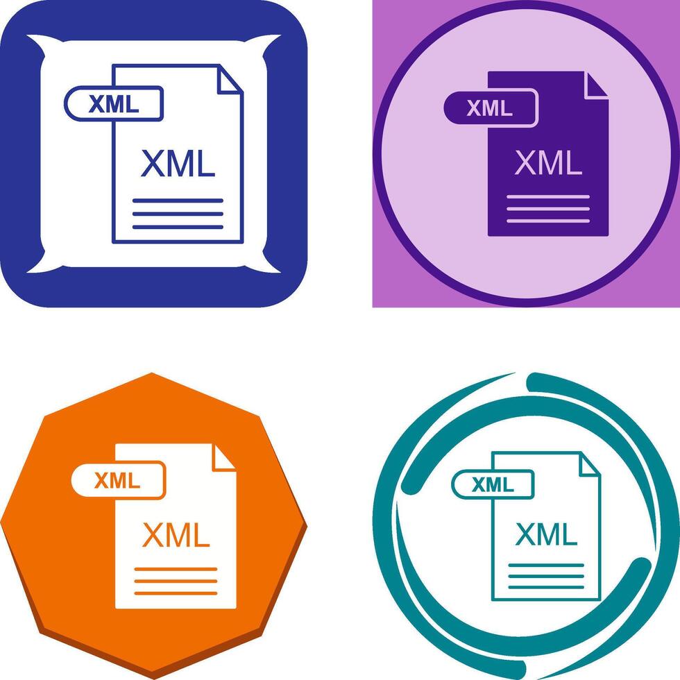 XML Icon Design vector