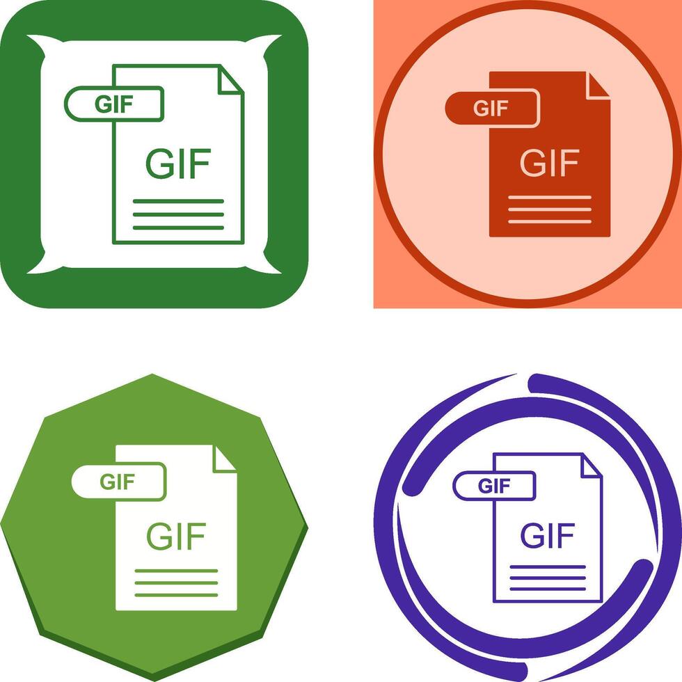 GIF Icon Design vector