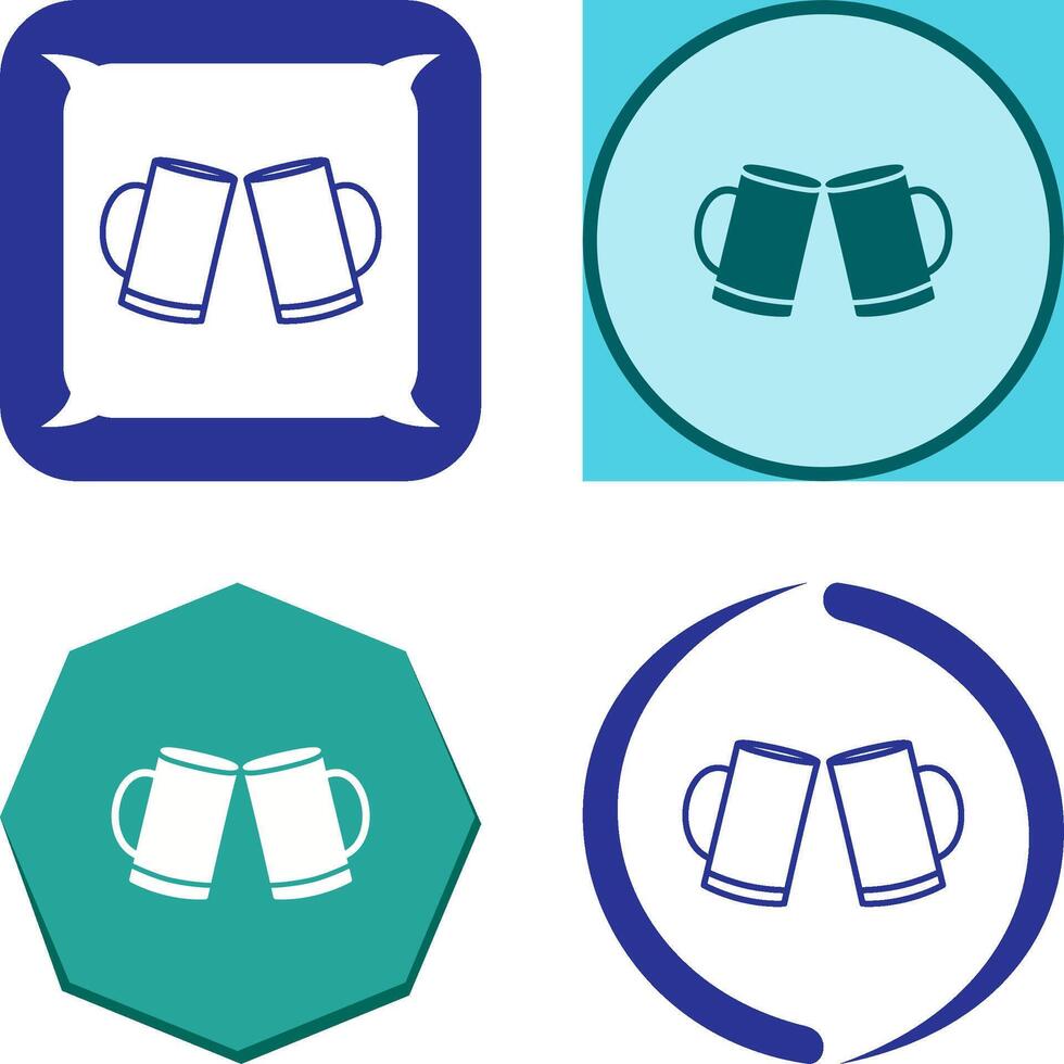 Beers Toasting Icon Design vector