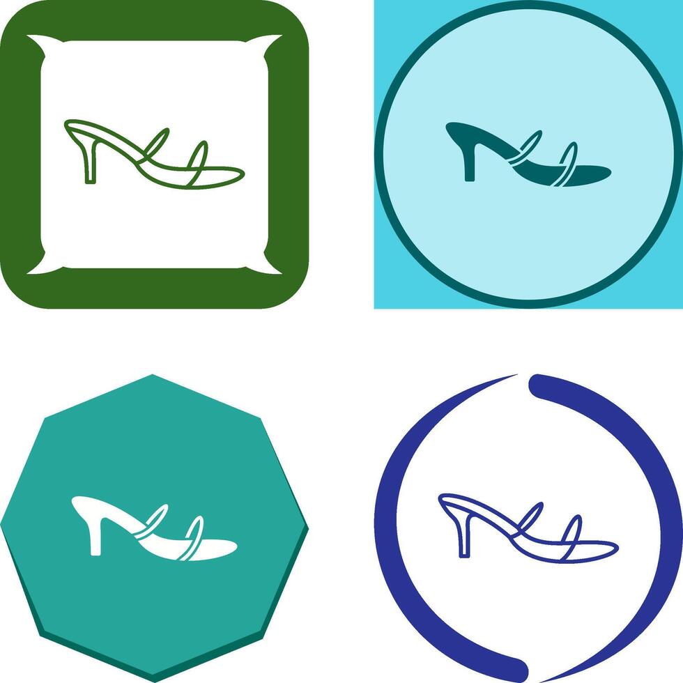 Stylish Sandals Icon Design vector