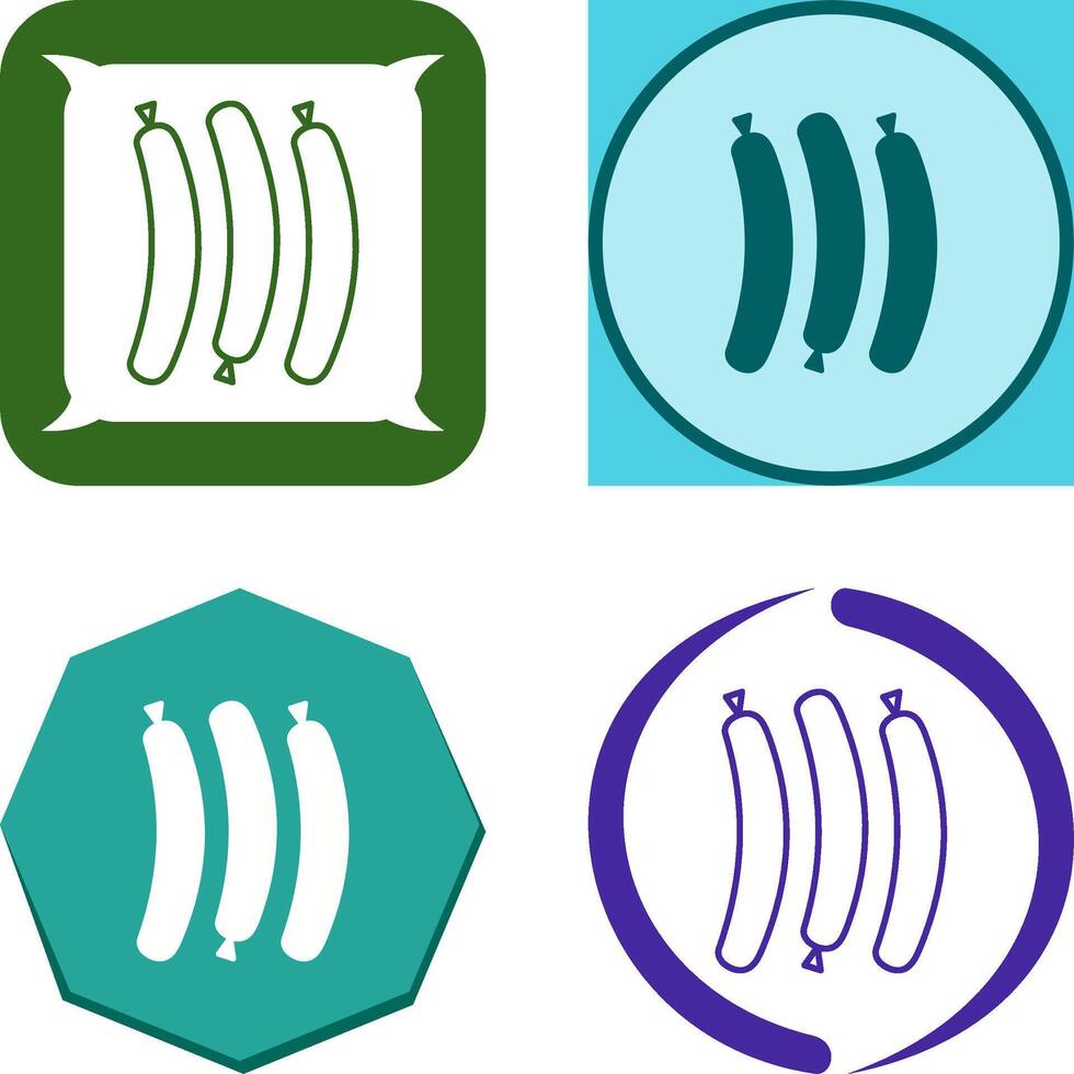 Hot Sausage Icon Design vector