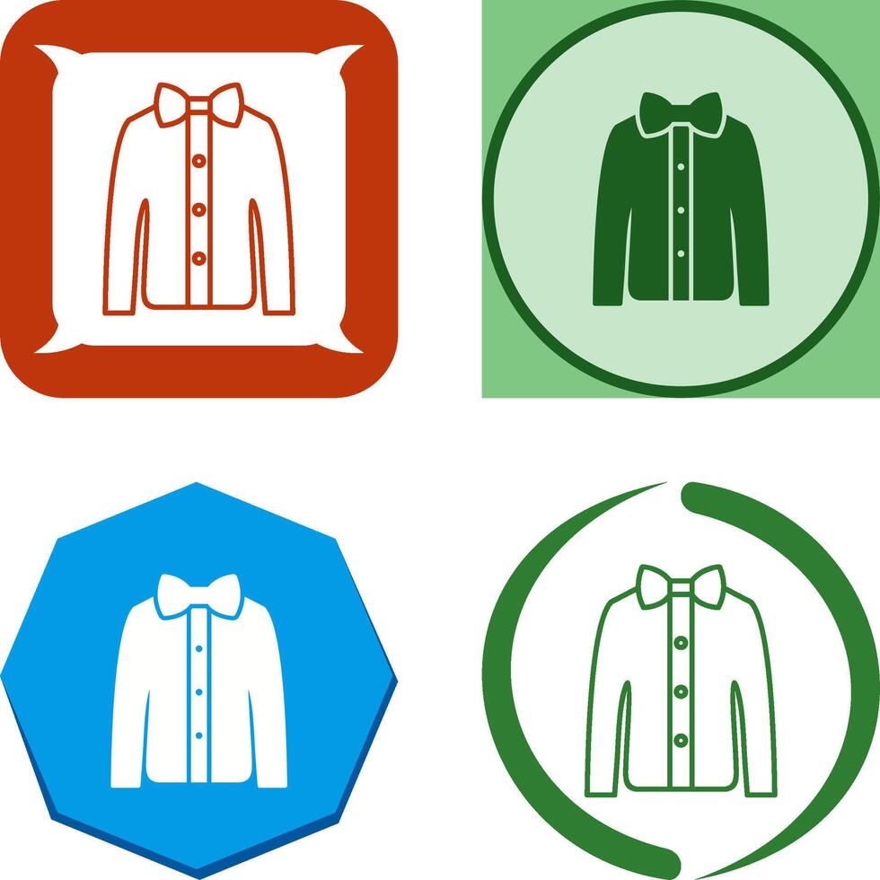 Shirt with Bow Icon Design vector
