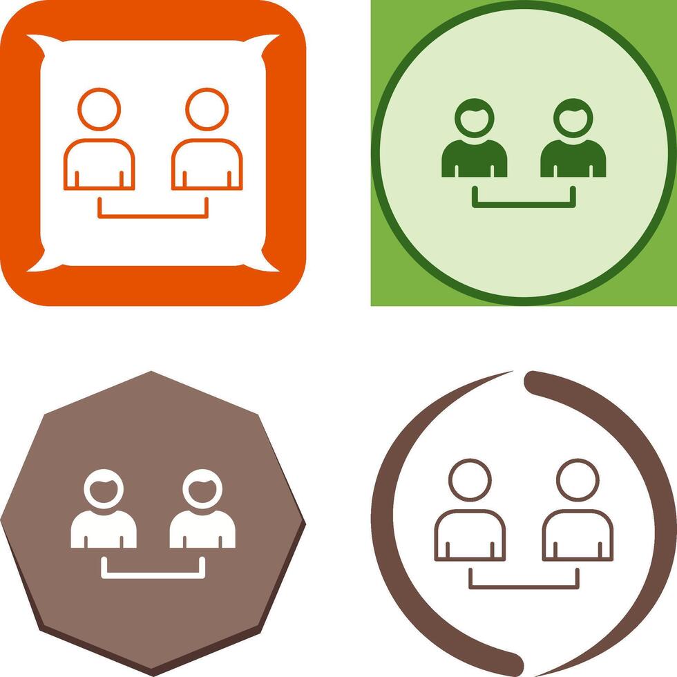 Connected Users Icon Design vector