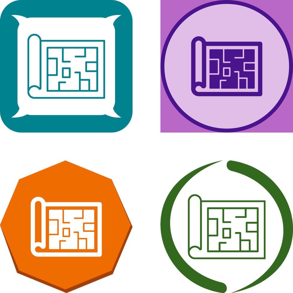 Blueprint Icon Design vector
