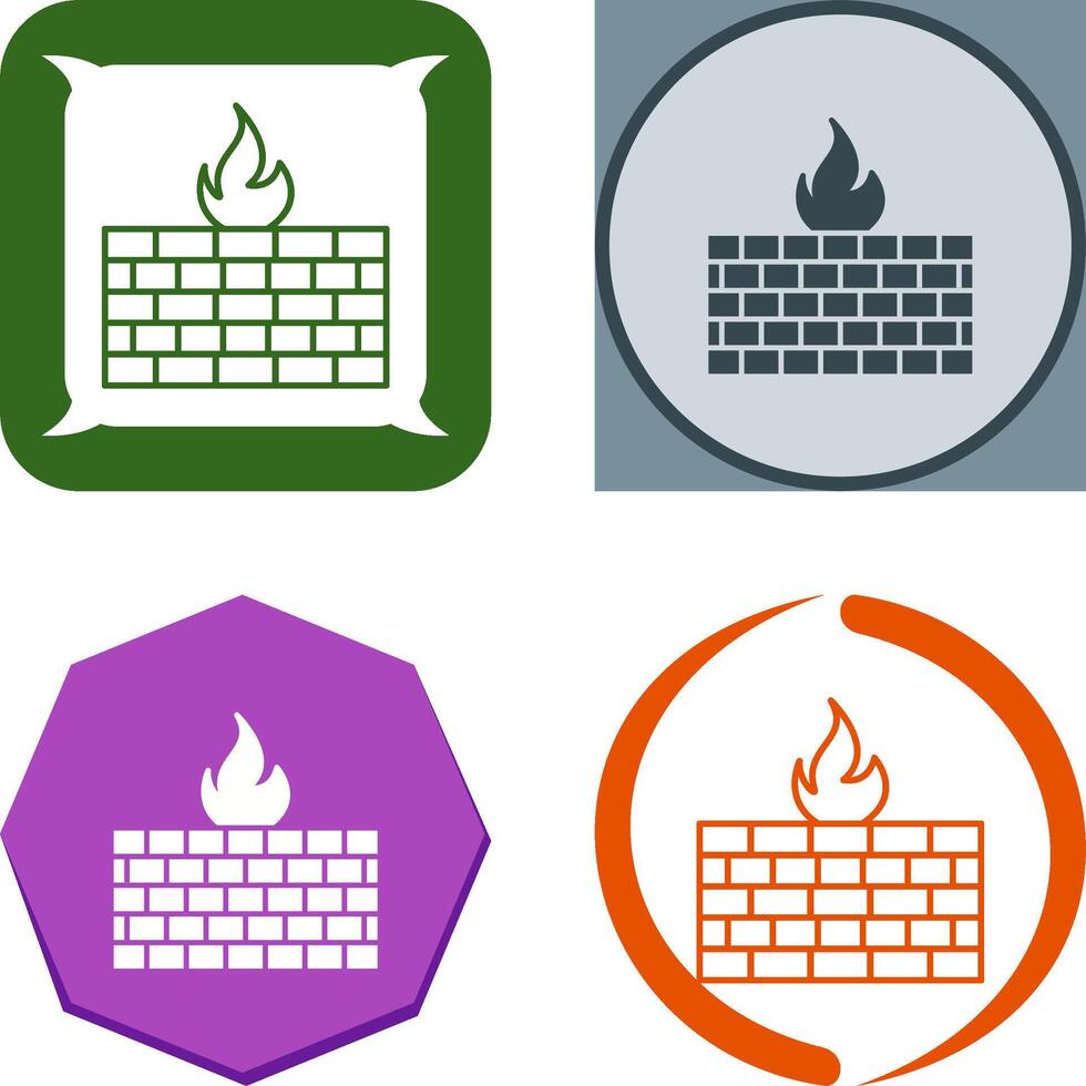 Firewall Icon Design vector