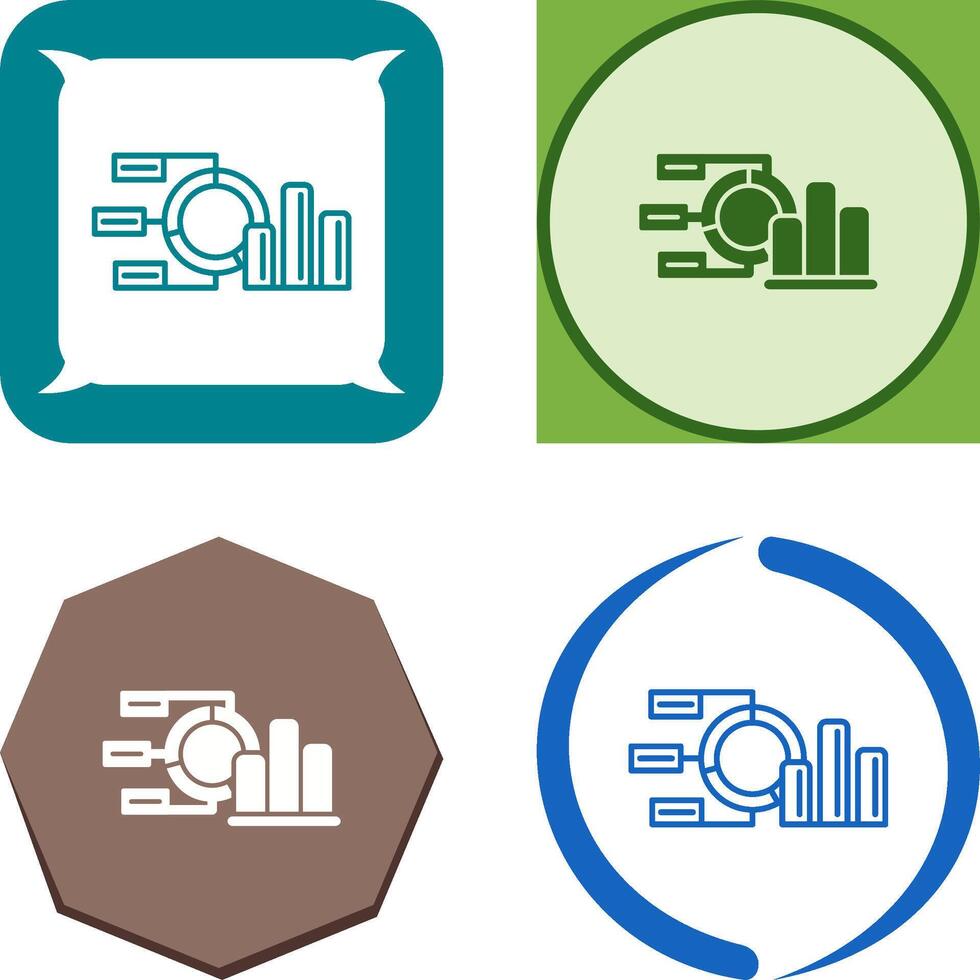 Pie Chart Icon Design vector