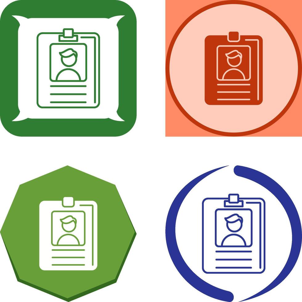 Id Card Icon Design vector