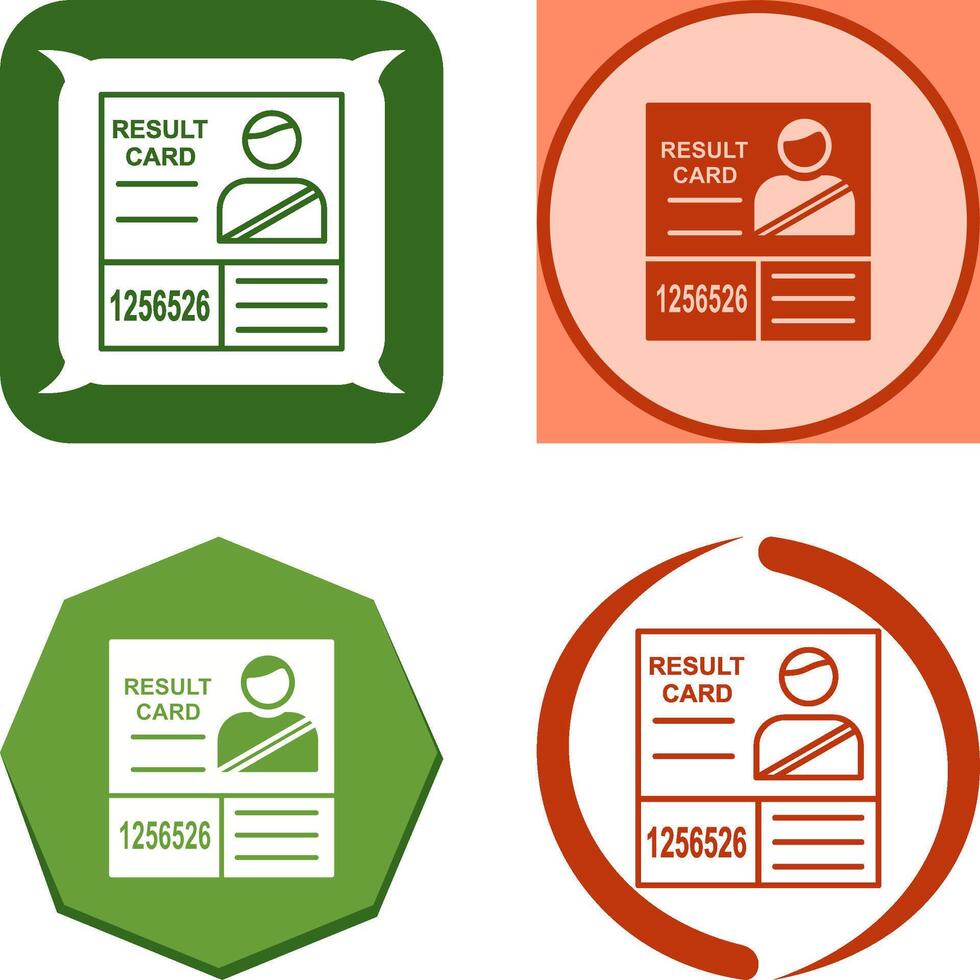 Candidate Results Icon Design vector