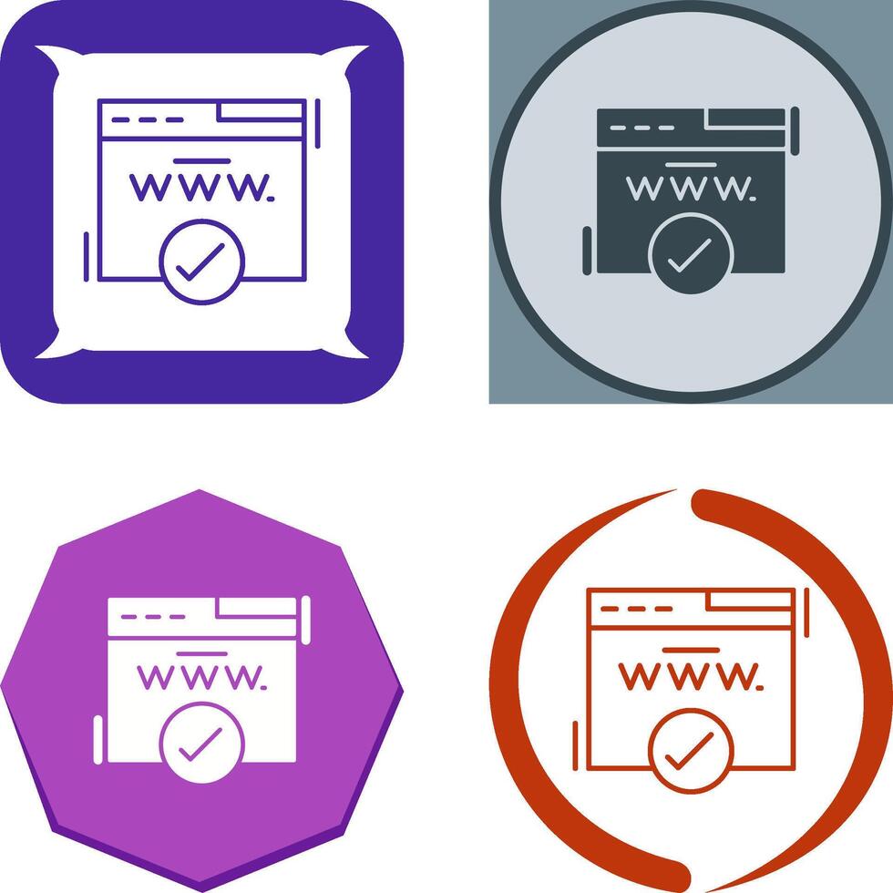 Domain Icon Design vector