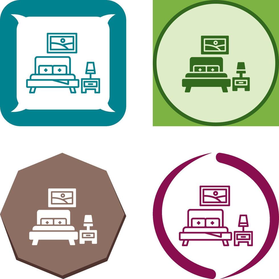 Bedroom Icon Design vector