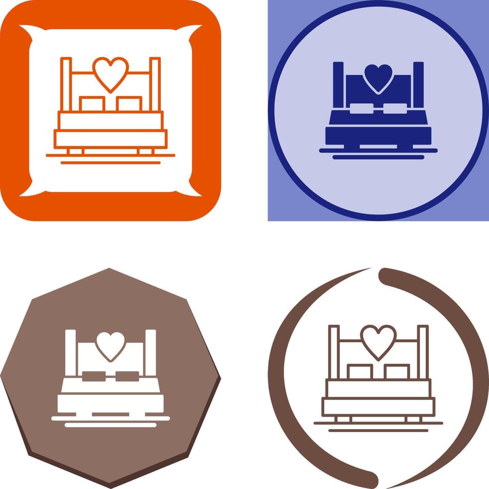 Double Bed Icon Design vector
