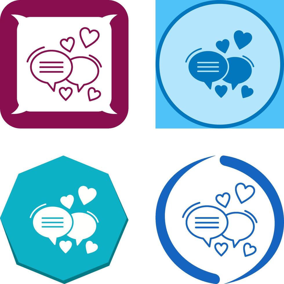 Love Chat Icon Design vector