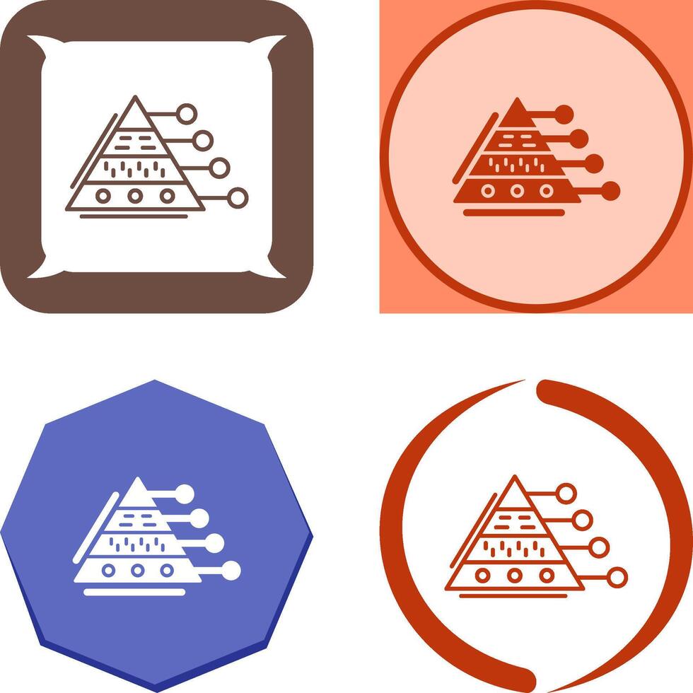 Pyramid Graph Icon Design vector