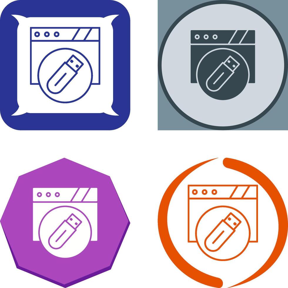 Usb Flash Drive Icon Design vector