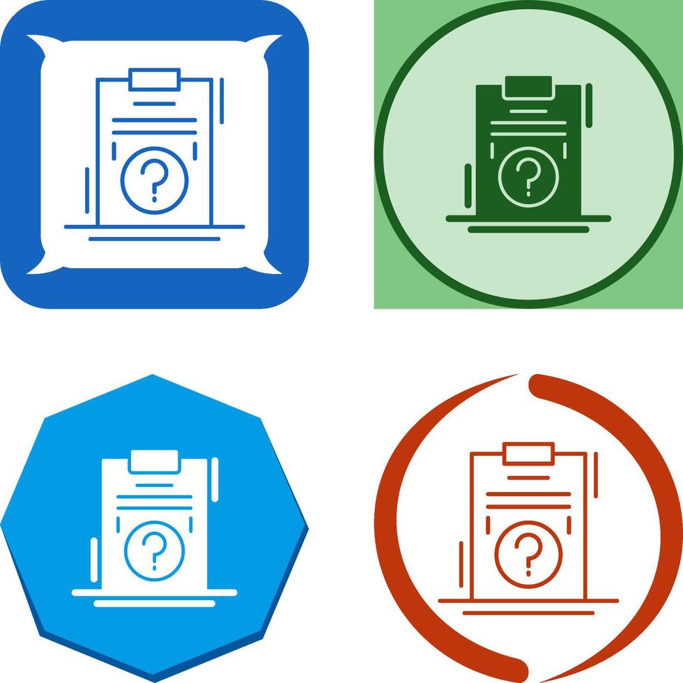 Question Icon Design vector