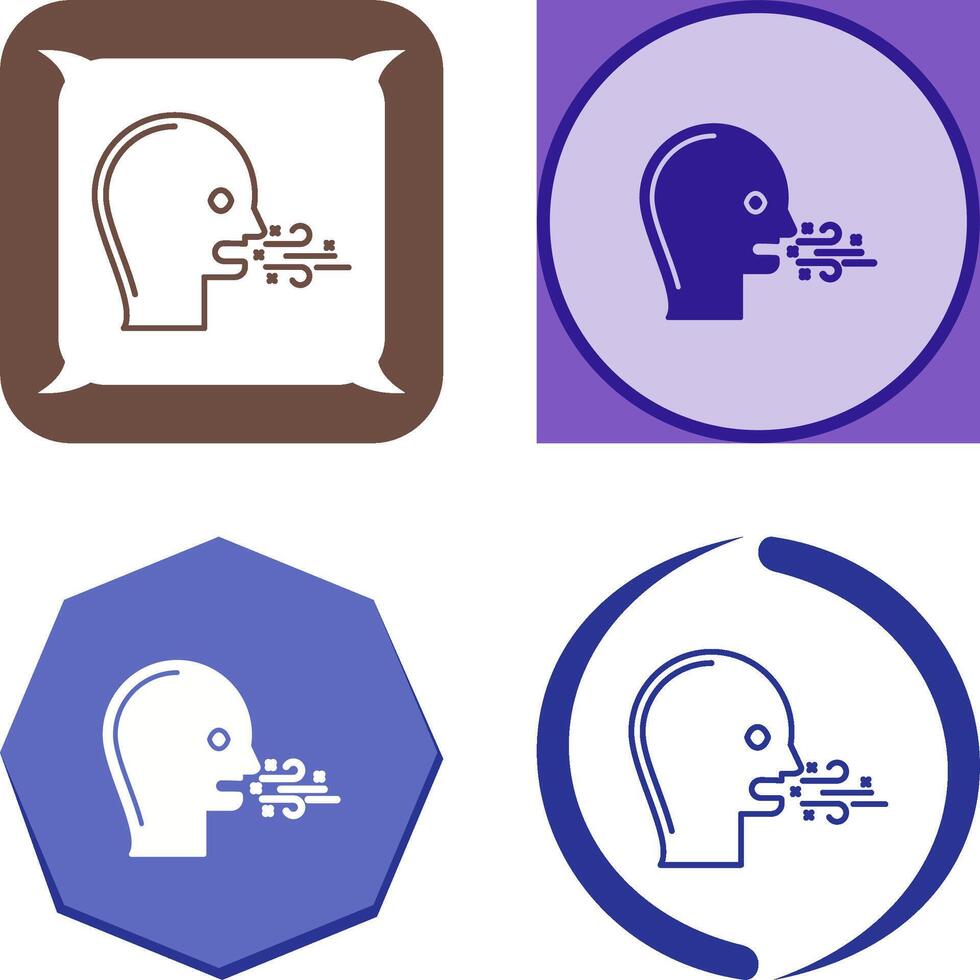 Bad Breath Icon Design vector