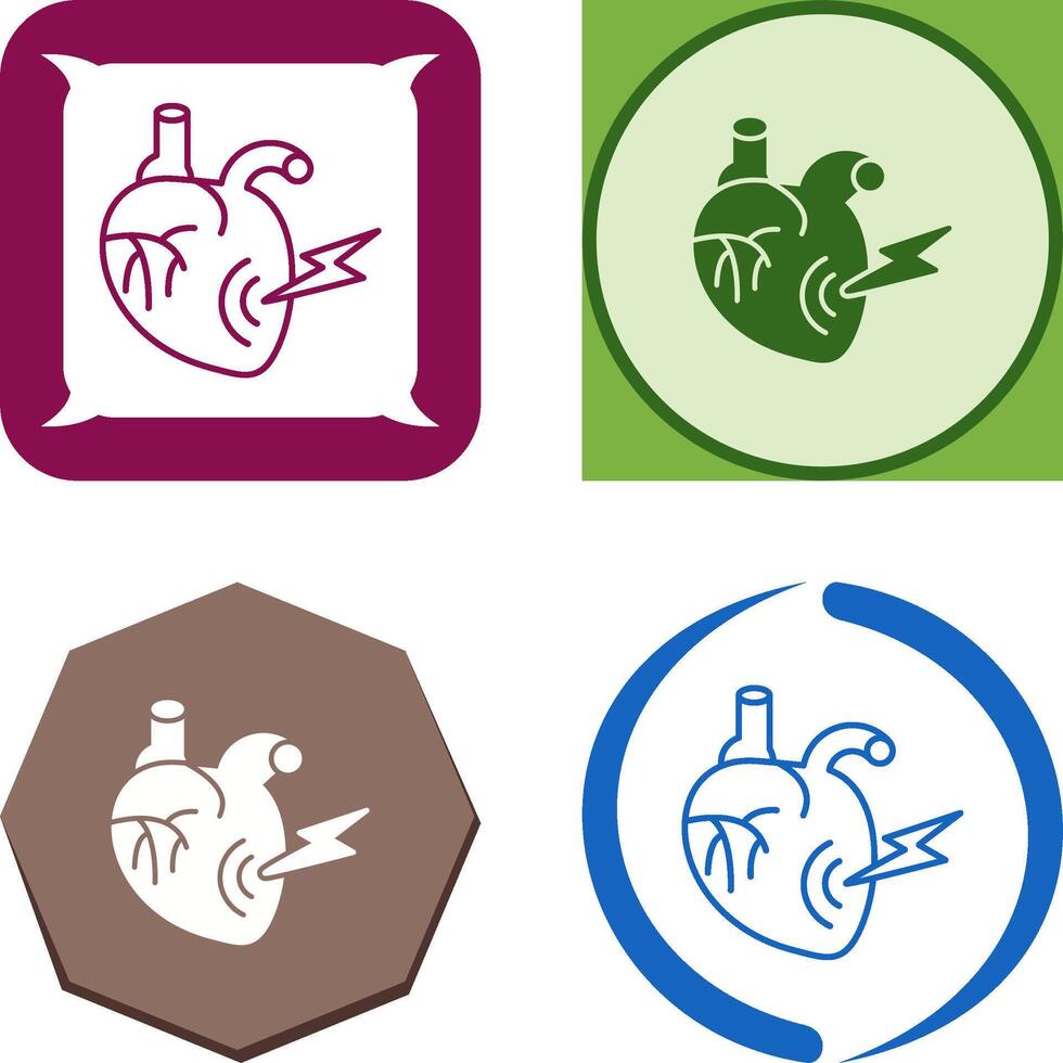 Heart Attack Icon Design vector