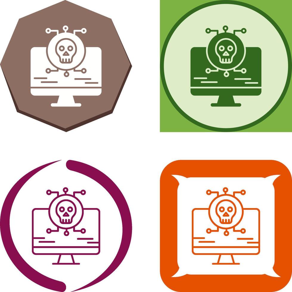 Virus Attack Icon Design vector