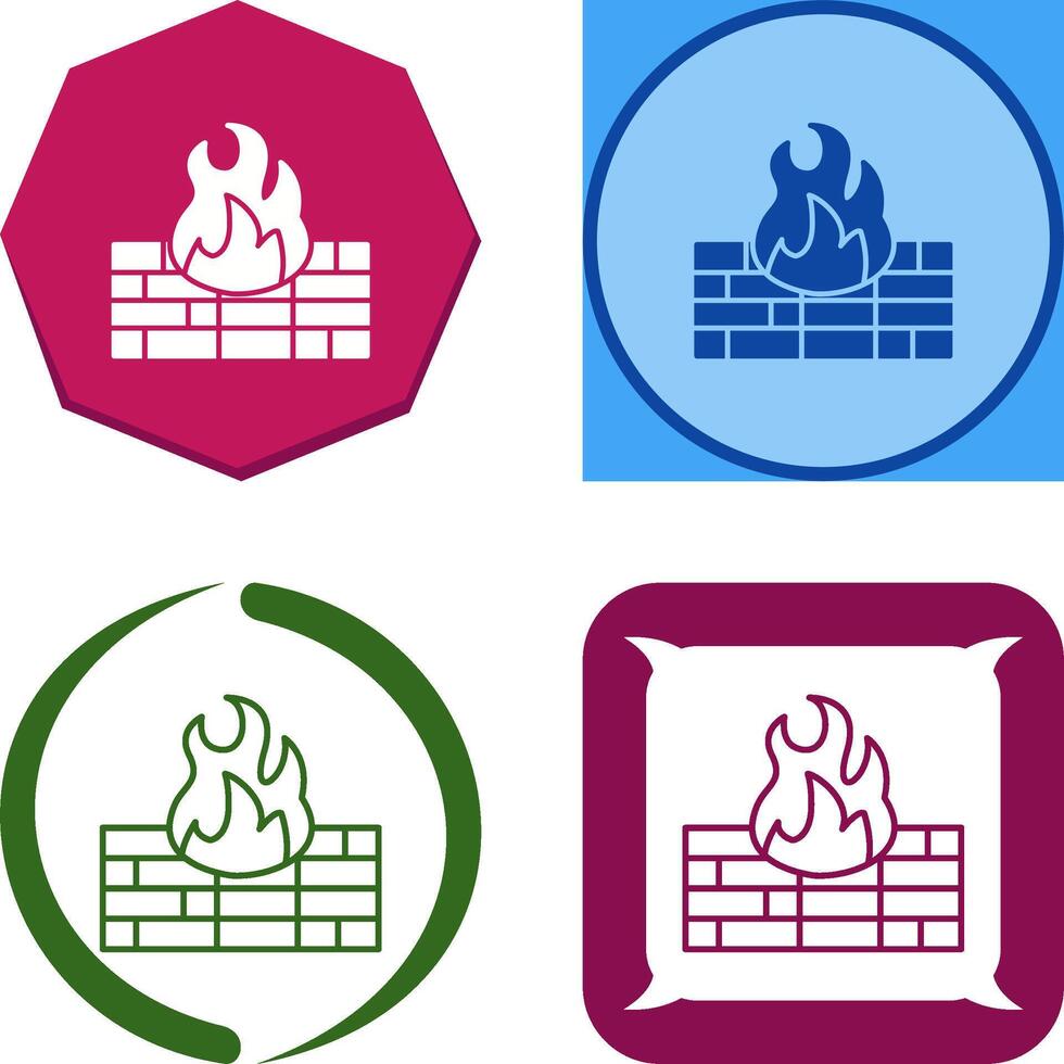 Firewall Icon Design vector