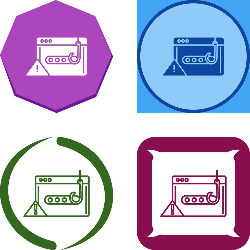 Phishing Password Icon Design vector