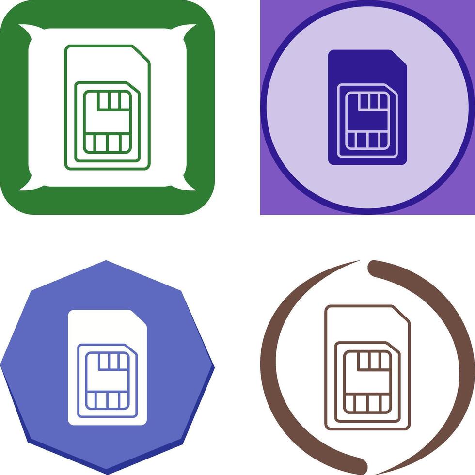Sim Card Icon Design vector