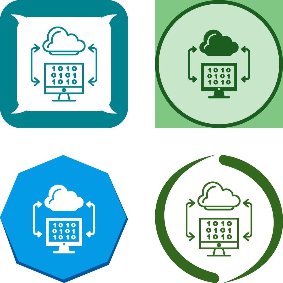 Cloud Coding Icon Design vector