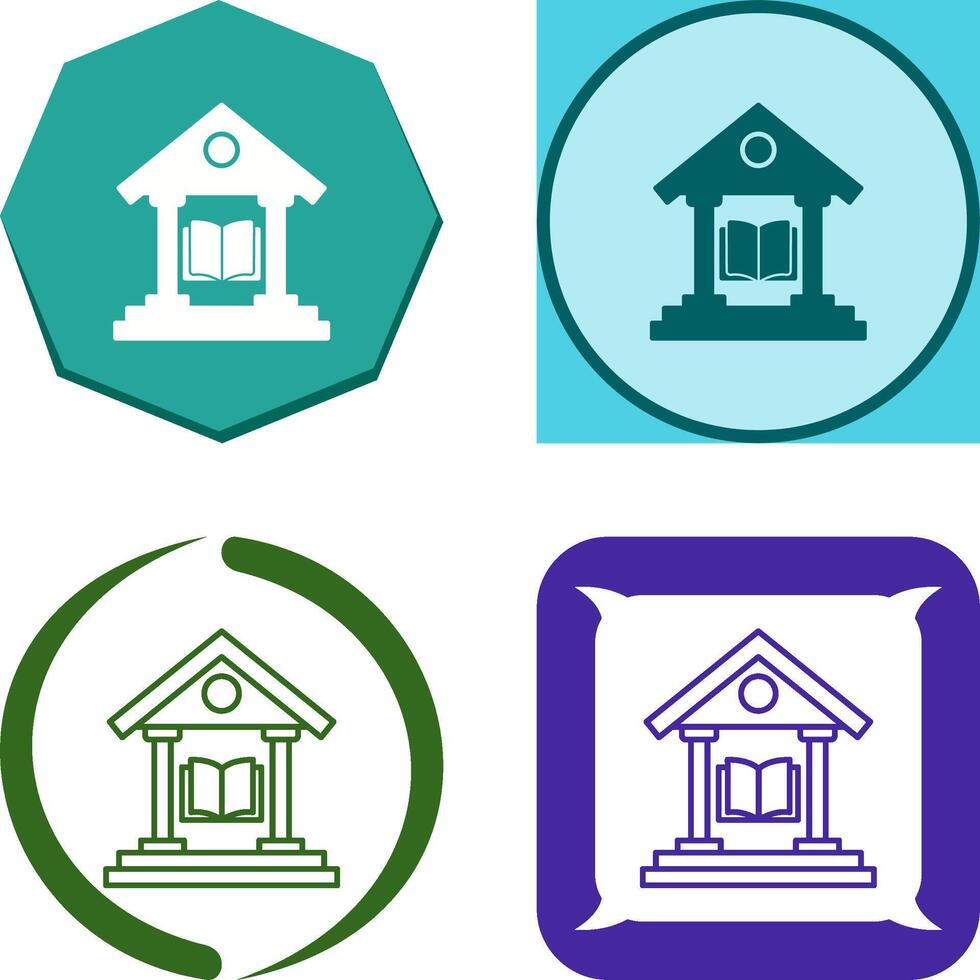 Library Icon Design vector