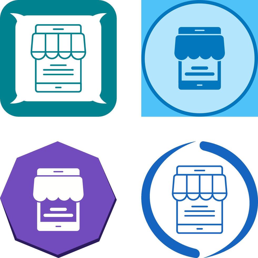 Online Store Icon Design vector