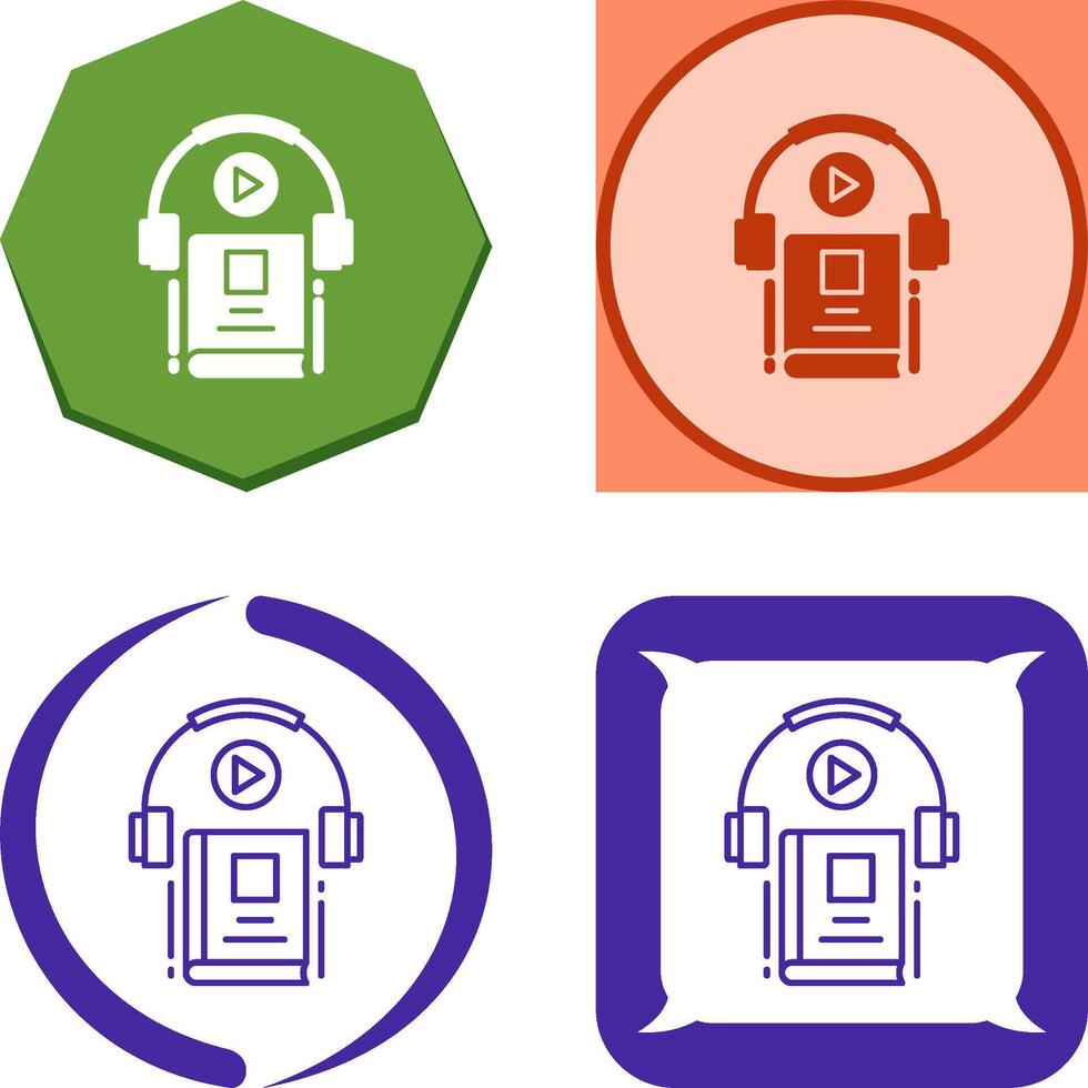 Audio Book Icon Design vector