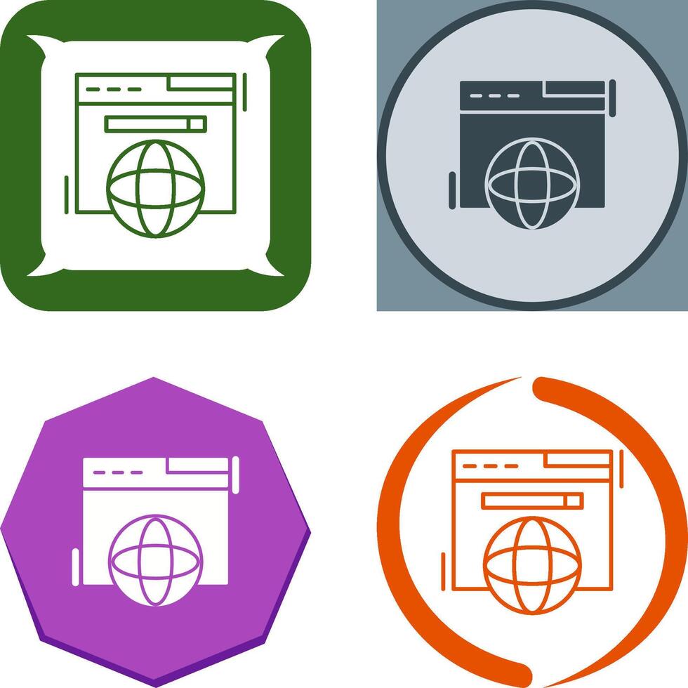 Browser Icon Design vector