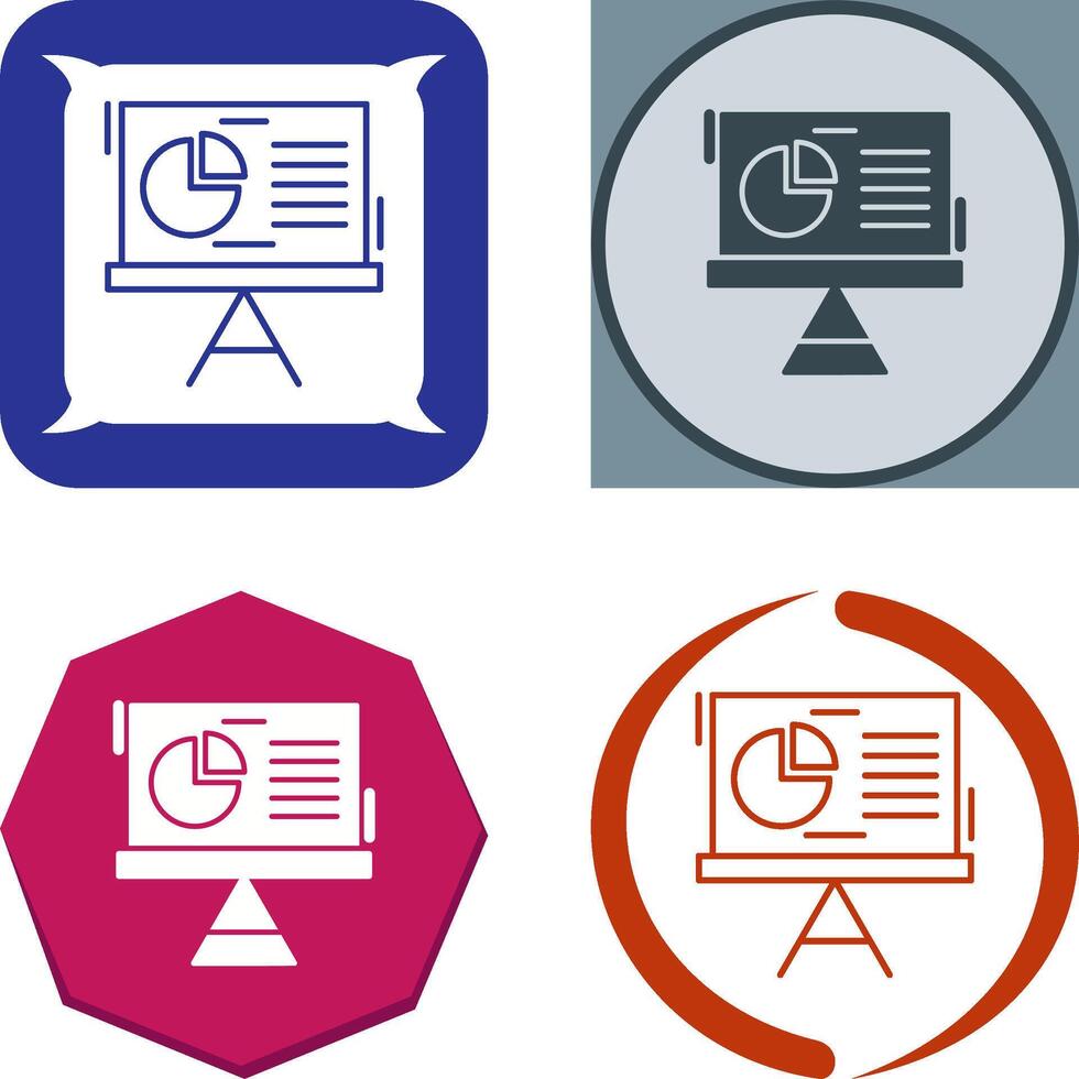 Pie Chart Icon Design vector