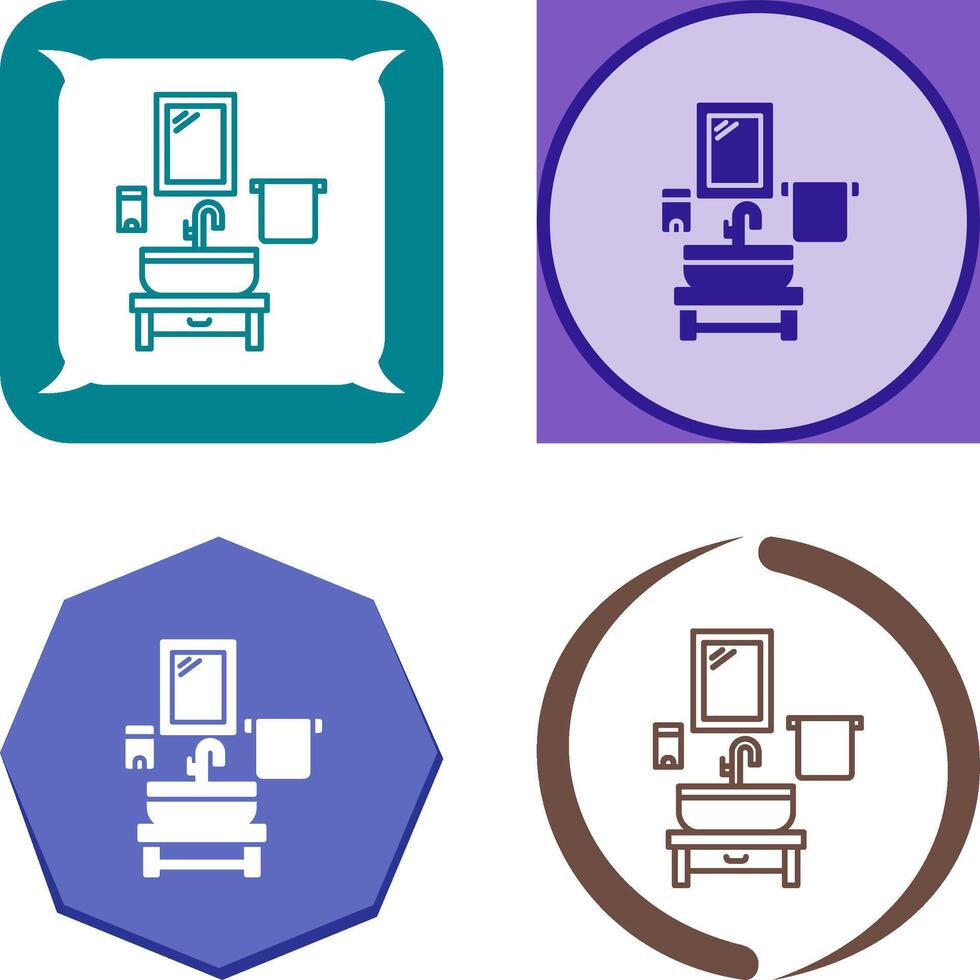 Washbasin Icon Design vector
