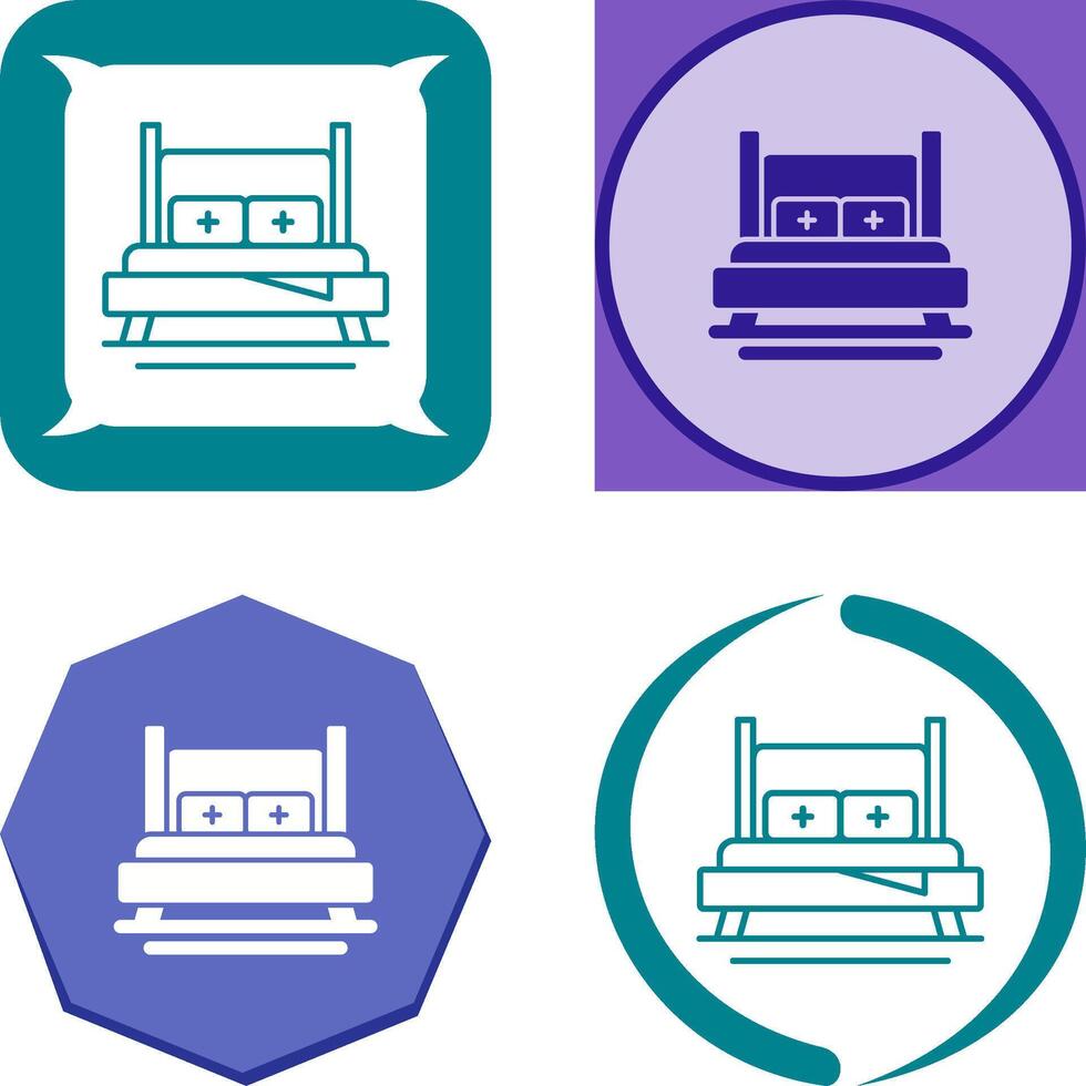 Bed Icon Design vector
