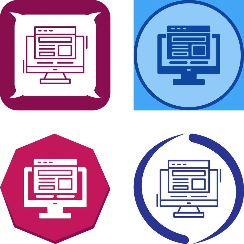 Adaptive Layout Icon Design vector
