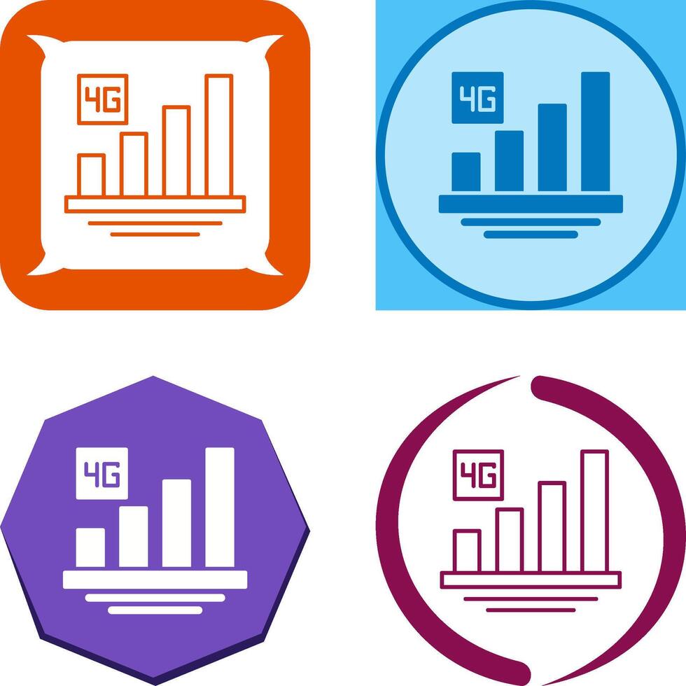 4G Icon Design vector