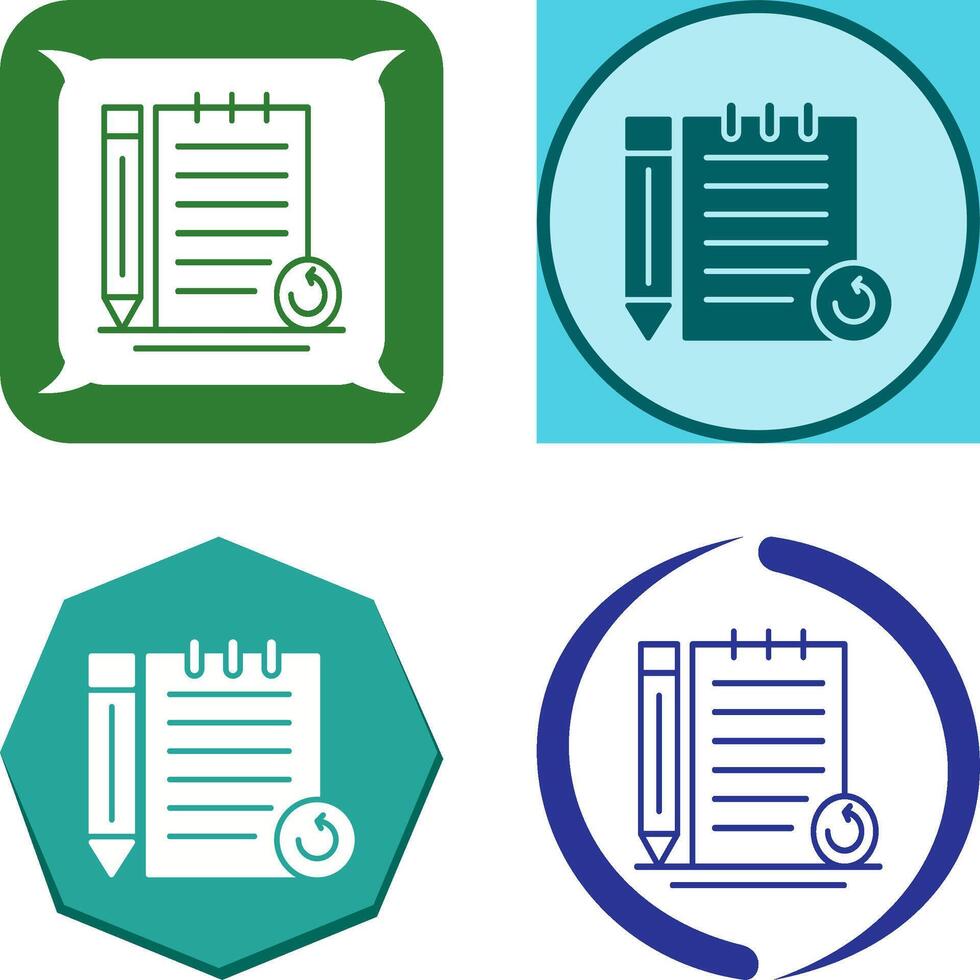 Rechecked Notes Icon Design vector