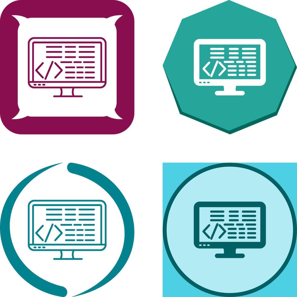 Coding Icon Design vector