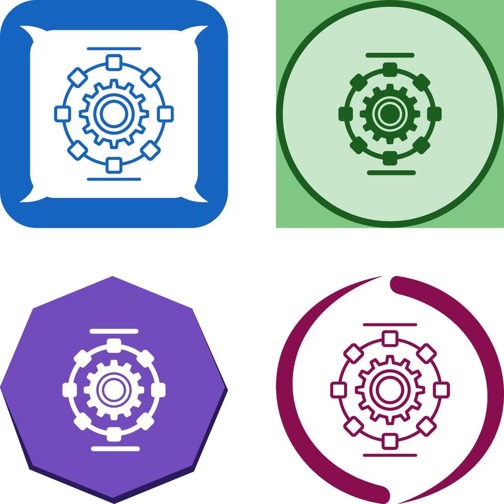 Automated Process Icon Design vector