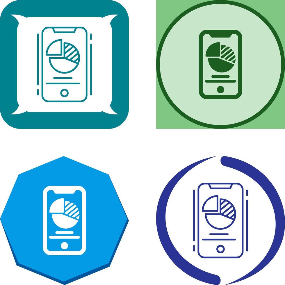 Pie Chart Icon Design vector