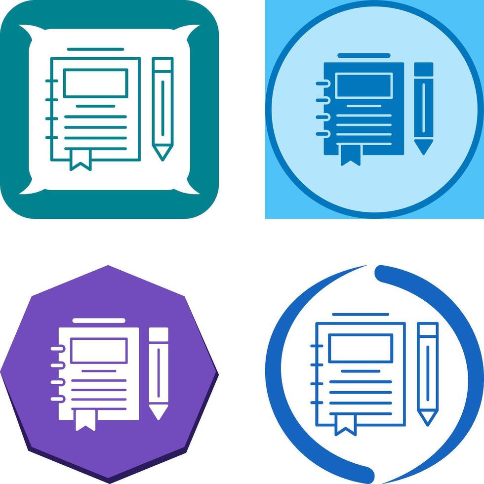 Journal Icon Design vector