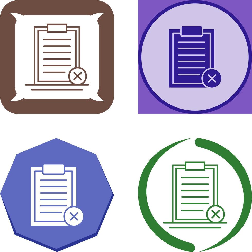 Rejected Icon Design vector