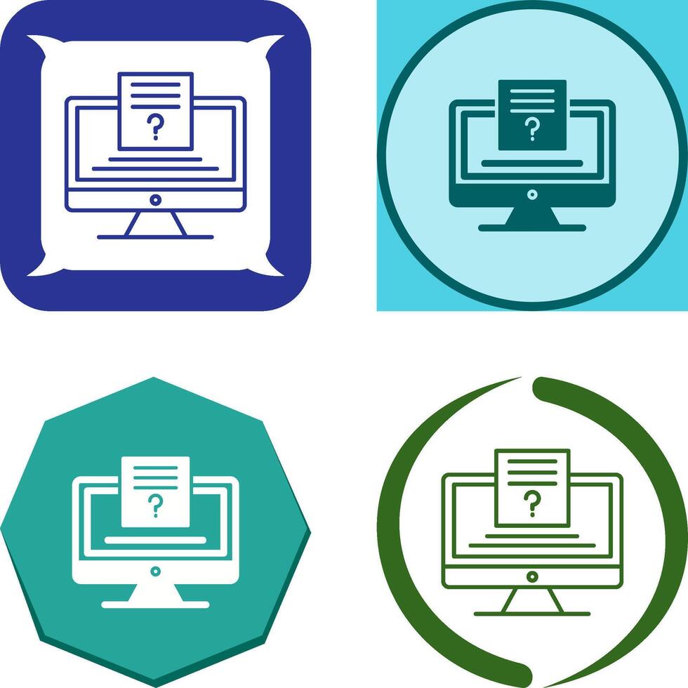 Quiz Icon Design vector