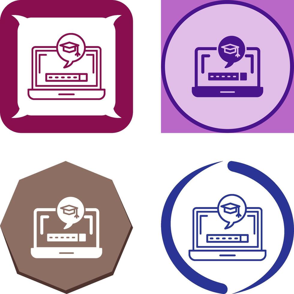 Digital Learning Icon Design vector