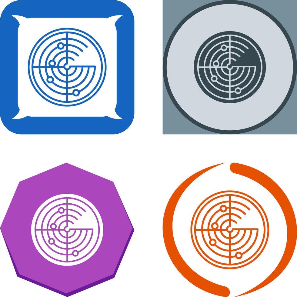Radar Icon Design vector