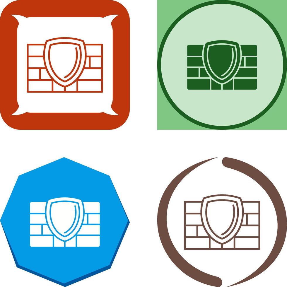 Firewall Icon Design vector