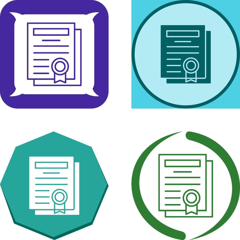 Diploma Icon Design vector