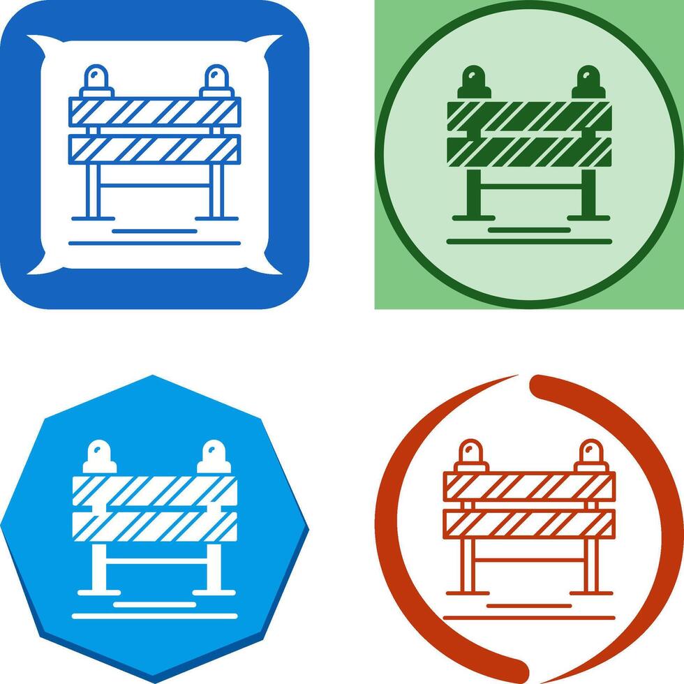 Road Blockade Icon Design vector