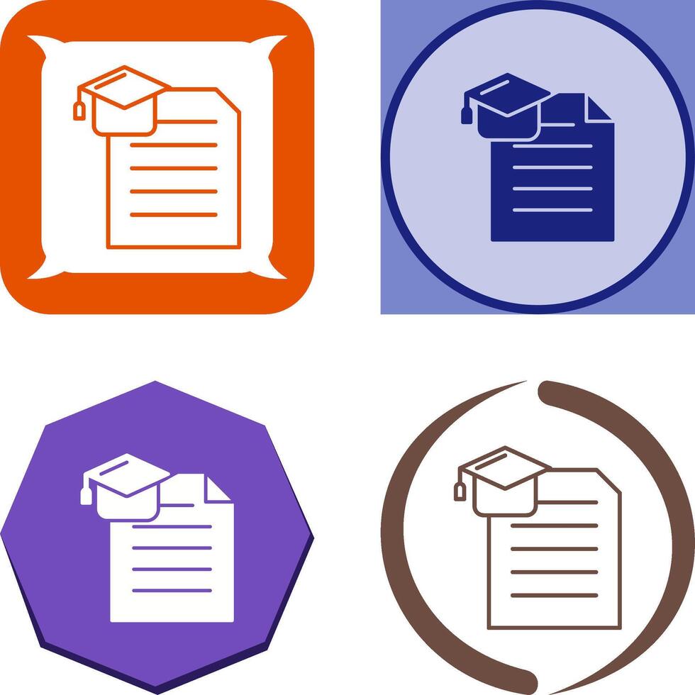 Degree Icon Design vector