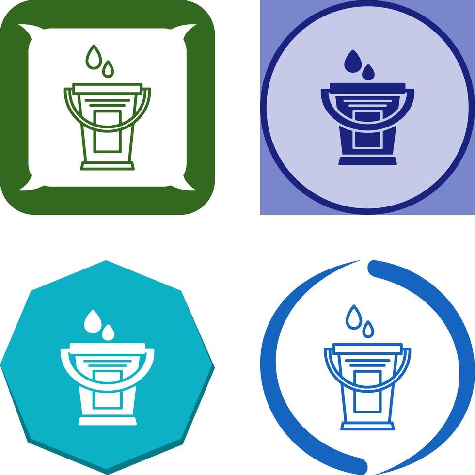 Water Bucket Icon Design vector