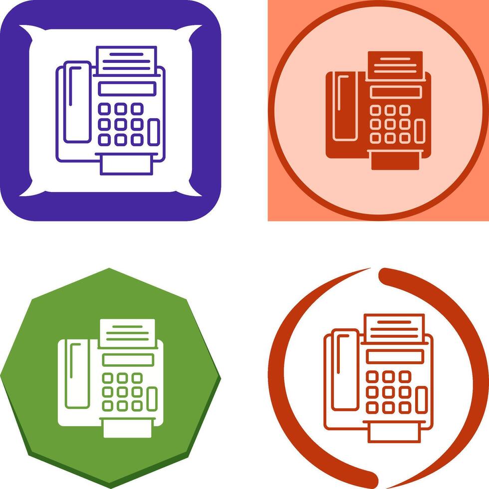 fax Machine Icon Design vector